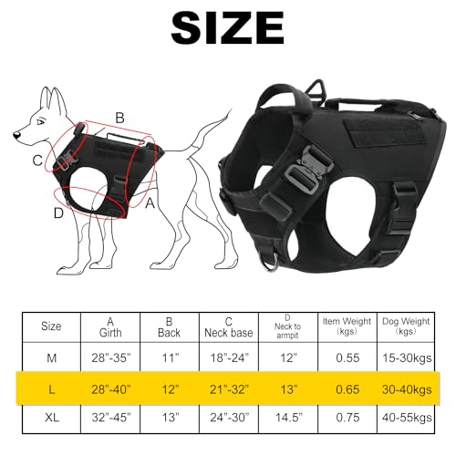 Aiwai PD7A016 Tactical Dog Harness For Medium And Large Dogs No Pull Adjustable Dog Vest thumb #1