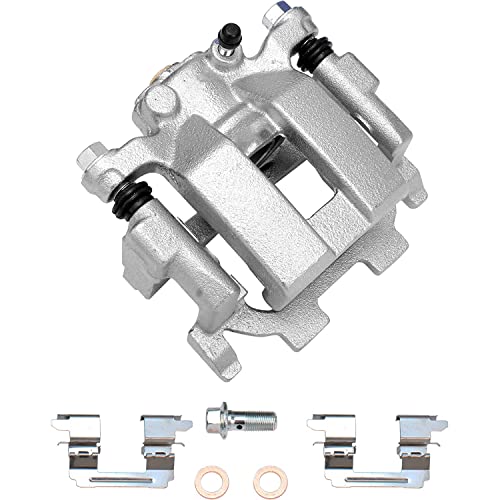 Image of Detroit Axle - Rear Brake Kit for Infiniti JX35 M35H M37 M56 QX60 | Nissan Quest Murano Pathfinder, Drilled Brake Rotors Ceramic Brake Pads Brake Calipers Replacement 12.13 inch inch Rotor