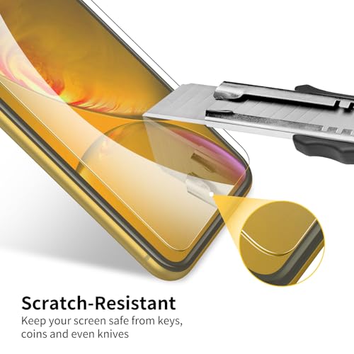 Image of UNBREAKcable 2-Pack Screen Protector for iPhone 11 /XR Tempered Glass | Military Grade Shatterproof, 9H+ Hardness, 99.99% HD Clear, Bubble-Free, Easy Installation Frame, for iPhone 11 /XR