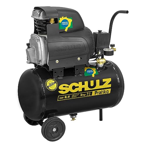 SCHULZ Compressor de Ar de Pistão 2,0 HP 25 Litros 8,6 Pés Pratiko CSI 8,6|25
