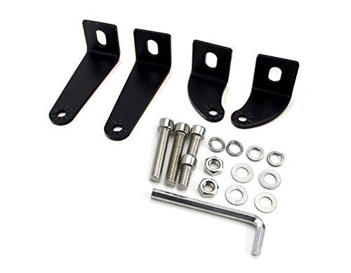 Ijdmtoy 2-Pack Universal Side Mounting Brackets Compatible With Straight Or Curved Led Light Bar (Most 20 30 40 42 50 52 Inches) #TOP1