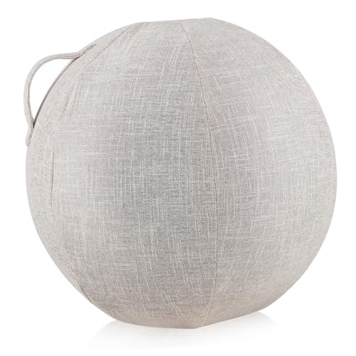 BESPORTBLE Washable Yoga Balls Protector Cover Cotton and Linen Sleeve for Yoga Balls Durable and Flexible Design Protects Against and Damage