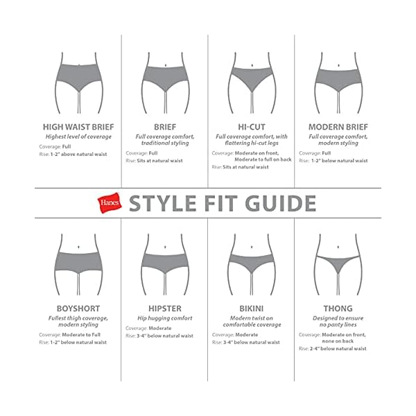 Hanes Women's Signature Cotton Breathe Briefs Underwear Pack, 6-Pack (Colors May Vary)