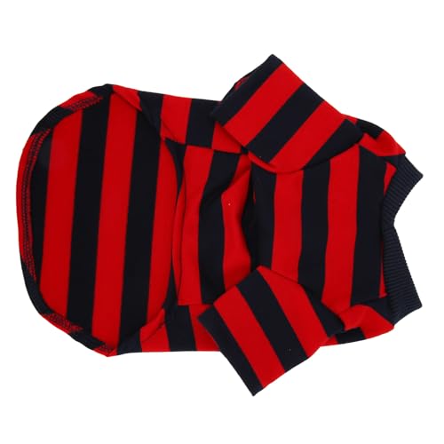 Roupas para Cães Listradas Roupas para Cães Vermelho Azul 2 Pernas Confortável Respirável Uso Diário