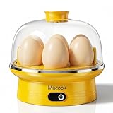 Macook Digital Egg Cooker, Easter Edition - LED Touch Screen with Audio Alerts, Sunny Yellow Smart Egg Boiler, 7 Egg Capacity, UK Plug, Perfect for Easter Celebrations