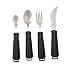 Produktbild Behrend Besteck-Set Flex, biegsam, biegbares Besteck, Gummi-Griff, rutschfest, 4-teilig