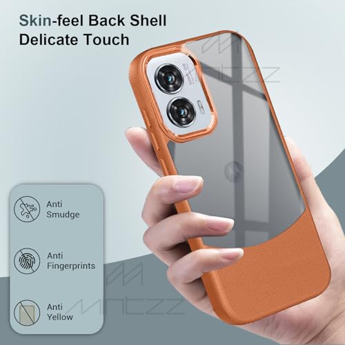 Image of MINTZZ Moto Edge 50 Fusion Back Cover, Leather Design, Protective Cover with Camera Lens Protection, Premium Grip & Slim Fit Durable, Edge 50 Fusion Case (Brown, Moto Edge 50 Fusion)