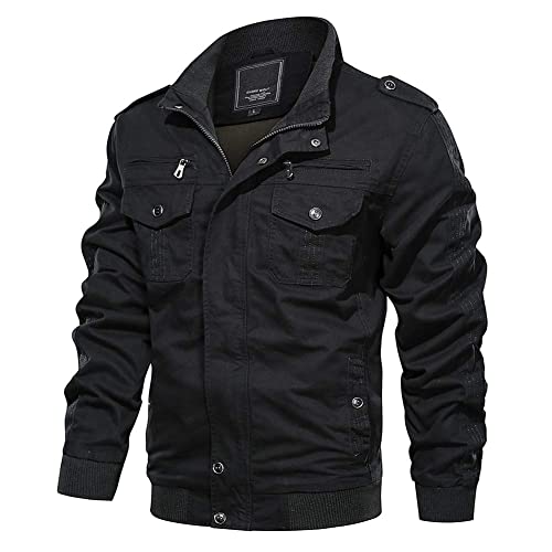 MAGCOMSEN Herren Leicht Bomberjacke Dünne Sommer Übergangsjacke Mit Multi-Taschen – Winddicht & Lässig