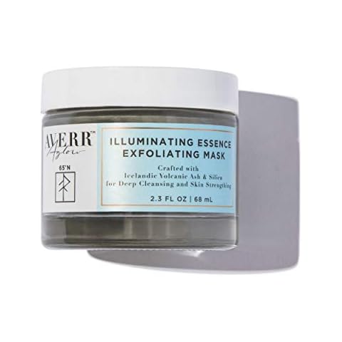 Averr Aglow Illuminating Essence Exfoliating Mask, Peel Dead Skin, Acne, Dark Pores Minimizer, Natural Solution Facial Mask Skin Care, Hydrating Face Treatment Cover