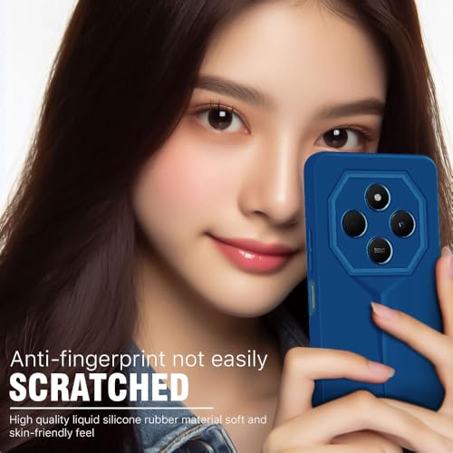 Image of WOW IMAGINE Back Cover for Redmi A4 5G | Poco C75 5G | 14C 5G | Poco M7 | Blade Series Ultra Thin Case with Lightweight Design | Camera Protection | Soft Matte Silicone Flexible Mobile Case - Blue