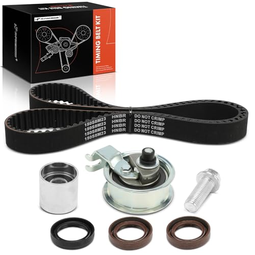 A-Premium Engine Timing Belt Kit Compatible with Volkswagen Jetta 2000-2005, Passat 2000-2001, Golf 2000-2006, Beetle 2000-2005 & Audi A4/A4 Quattro 2001, TT 2000-2006, TT Quattro 2000-2006 - 1.8L