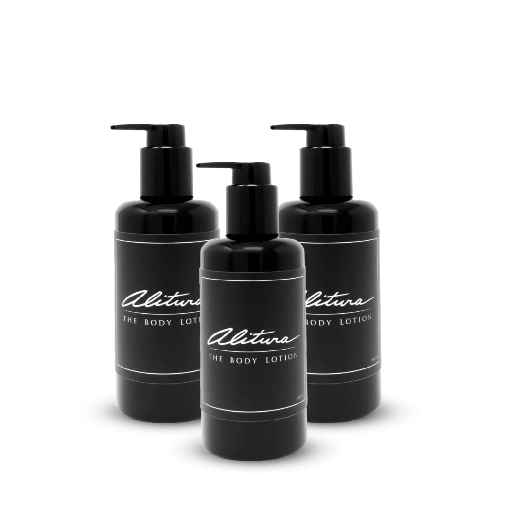 Alitura Naturals Organic Body Lotion 3 PK Anti-Aging Moisturizer with Olive Oil Acai Butter Essential Oils Hydrating Body
