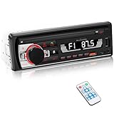 LSLYA Single Din Car Stereo Bluetooth Car Radio, Car Audio with Handsfree and App Control,LSLYA 4X50W Car Radio Supports FM,AUX,USB,TF,EQ,Fast Charging | No CD DVD Player