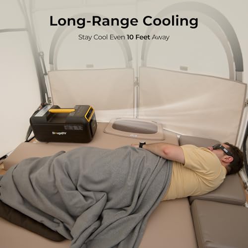 BougeRV Tent Air Conditioner, 3500BTU Portable Camping, Low Power Consumption, Portable AC for Outdoor Tent Camping, RVs or Small Rooms