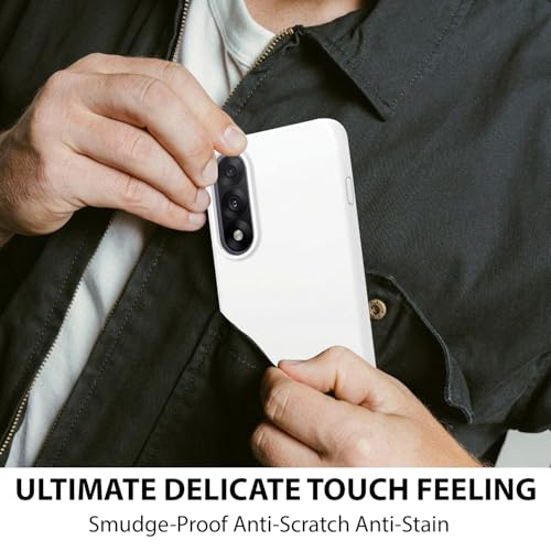 Image of LIRAMARK Liquid Silicone Soft Back Cover Case for OnePlus Nord 5 5G| Soft Micro-Fibre Lining Inside | Camera Protection Bump (White)