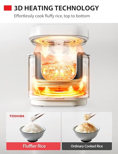 Image of TOSHIBA Rice Cooker Heritage Bento Box, Digital Control, 10-Cup Uncooked Rice Capacity, 9 Functions with 3D Heating and 24-Hour Auto Keep Warm