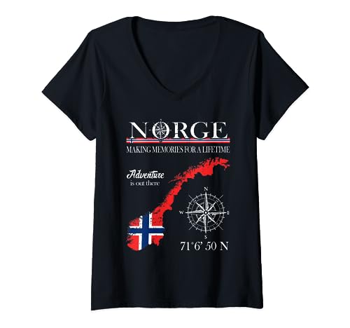 Norge - Norway Family Trip - Making Memories For A Lifetime V-Neck T-Shirt