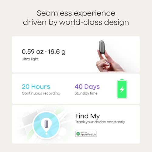image for Plaud NotePin Voice Recorder, AI Voice Recorder, App Control, AI Notet