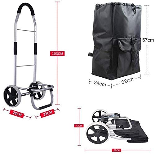 Multifunktions-Einkaufstrolley aus Aluminium, tragbar, zusammenklappbar, für ältere Menschen geeignet… – Bild 3