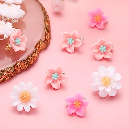 Pinzas pequeñas decorativas de flores mini pack 24 piezas miniatura 6