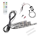 LED-Streifen-Unterbodenbeleuchtungs-Set, Dekor, Umgebungslampe, wasserdicht, RGB-Atmosphäre, Auto, Universal-Motorradlicht, APP, RF-Fernbedienung, kompatibel mit(WM-1T8R)