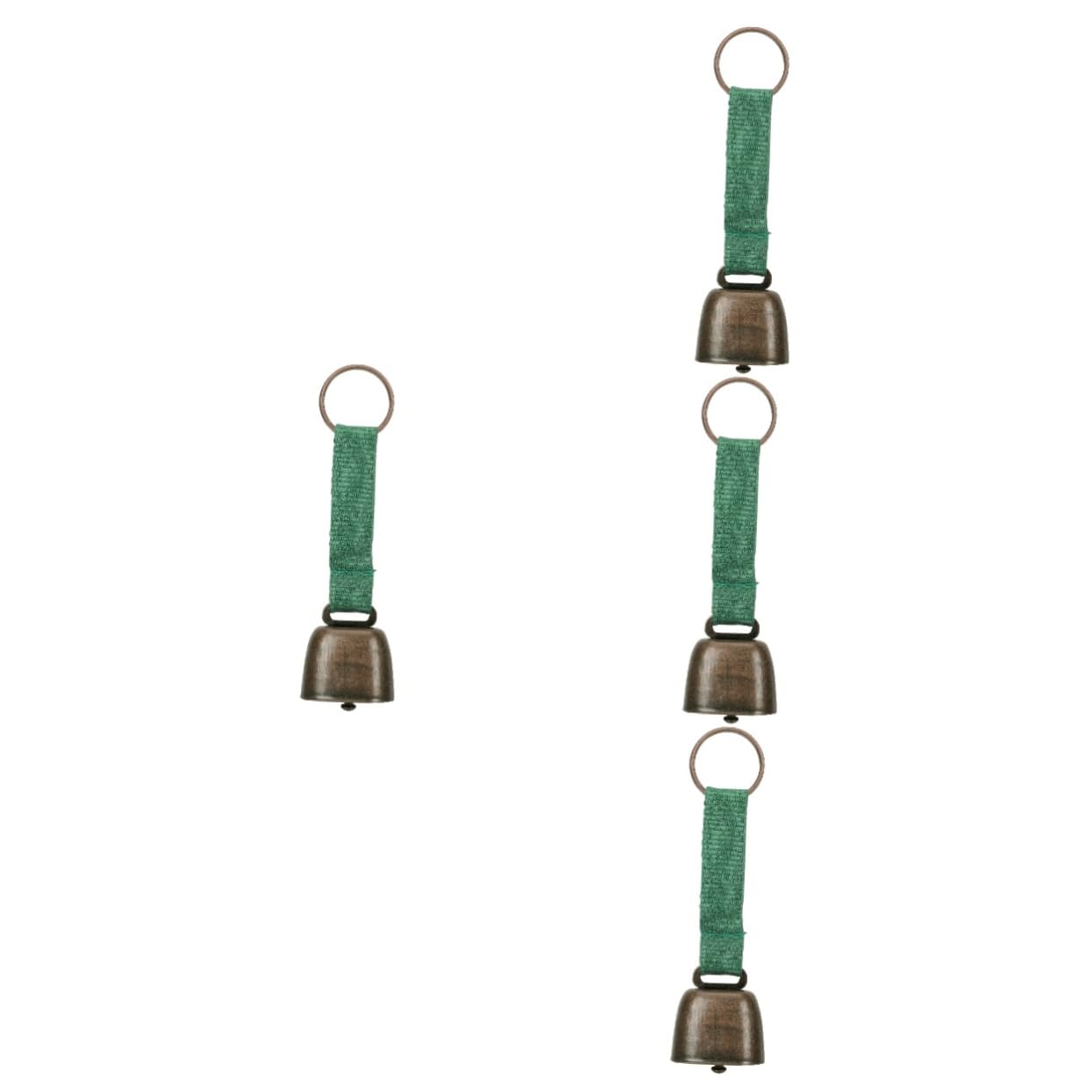 Cloche de voyage extérieure Amosfun : alarme sonore en cuivre pour randonnée et chiot (4 Pcs)