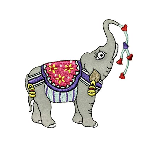 Id 2828 Indian Kerala Elephant Patch Show Circus Embroidered Iron On Applique #TOP28