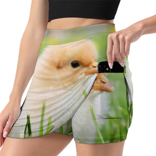 Skort de sport Poussin des Prés avec jupe de tennis et mini short de course