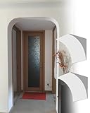 Abgerundetes Türbogen-Set Selbstlackierbare Bogenleiste für Türrahmen 35 30 20 18 cm, Abgerundete Bogenleiste mit Zierelementen Set mit 2 Gebogenen Gipskarton-Einsätzen(11x11x11"(28x28x28cm))