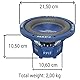 1 Pyle PLBW84 Blaue subwoofer Automobil von 300 watt rms e 600 watt max 8 20 cm 200 mm tiefton Lautsprecher dvc verdoppelt Spule 4 + 4 ohm, 1 Stuck