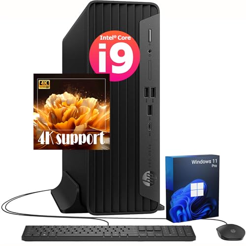 HP ProDesk Small SFF Desktop, 4K Support, Intel Core i9-12900K Processor, 64GB RAM, 2TB SSD, HDMI, USB-C, Wi-Fi 6, Bluetooth 5, RJ-45, Keyboard & Mouse Included, Windows 11 Pro