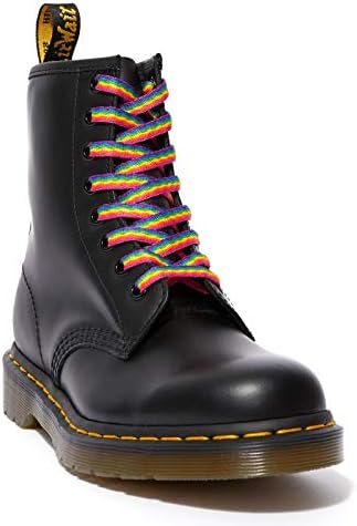 doc martens rainbow black