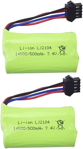 2 unids 7.4 V 500 mAh batería de litio para EC16 control remoto Off Road piezas de batería de litio del coche