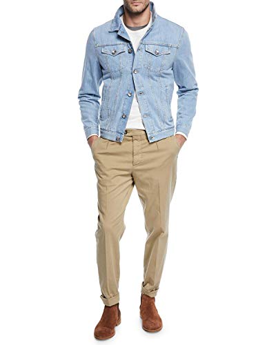 Mens Slim Fit Cotton Stretch Chino Pants 36 Khaki3