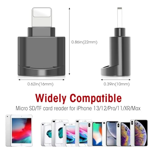 Verilux Micro SD Card Reader for iPhone, Silver - Image 5