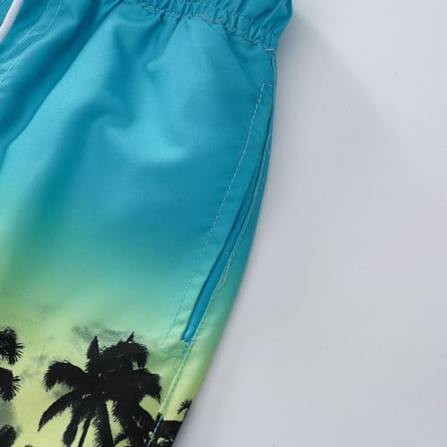 Boys Summer 𝐇awaiian Beach Shorts Cute Dinosaur Print Elastic Waist Jogger Short Pants Active Athletic Shorts4