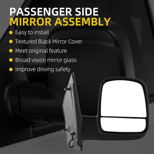 Image of Dasbecan Passenger Side Mirror Compatible with 08-17 Express & Savana 6pins