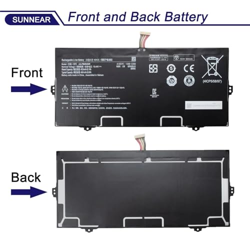 Image of AA-PBMN4MR 63Wh Laptop Battery Replacement for Samsung Galaxy Book Pro 360 13 NP930XDB NP935XDB NP930XED NP930XDB-KD NP930XDB-KF Book2 Pro NP930XED 15.44V 4081mAh