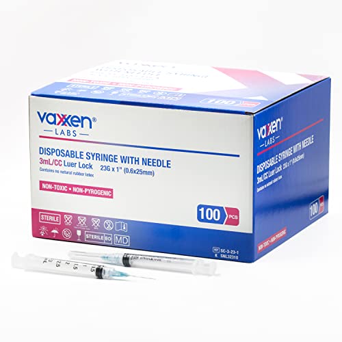 Vaxxen Labs 3mL, Luer Lock - 23G x 1