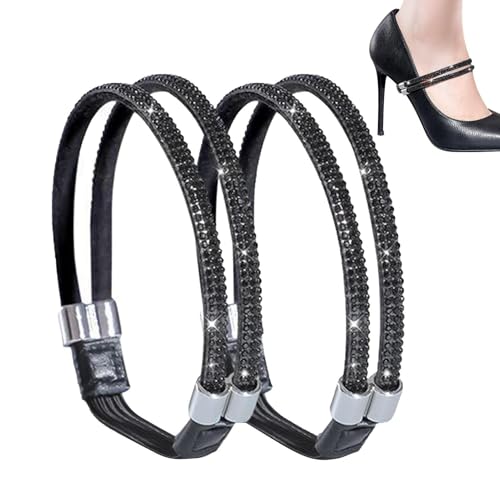Sangle de chaussures à talons hauts avec strass artificiels, sangles élastiques de cheville pour chaussures | Sangles anti-installation contre les chaussures, B, Consulte la descripción