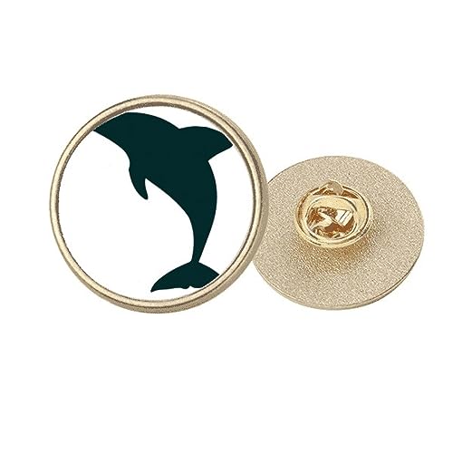 Broche dauphin Blue Ocean le cadeau idéal en métal doré brillant