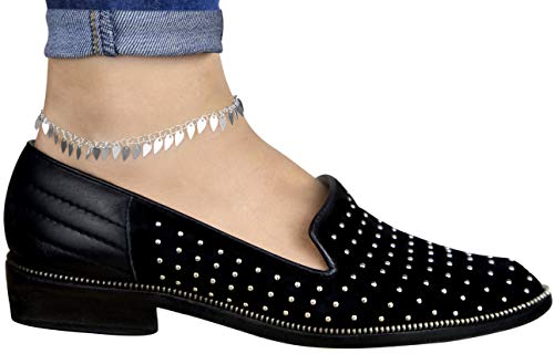 Tobillera de plata de ley 925 Tuscany Silver con flecos ajustables para mujer 5