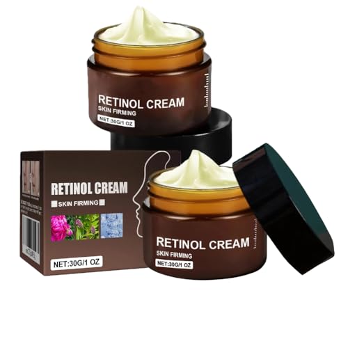 Crema Facial con Retinol 2-Pack – Hidratante Anti-Edad para Piel más Suave, Luminosa y Renovada – Textura Ligera para Uso Diario – 30g × 2