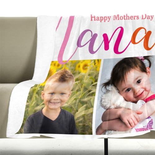 Image of inkArts Custom Blanket with Photo, Personalized Blanket, Customized Photo Blankets, Customizable Picture Blankets, Personalized Photo Gifts for Kid Baby Girl Boy Pet
