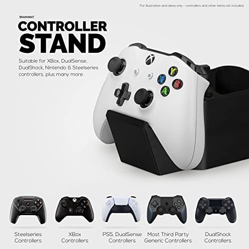 Image of BRAINWAVZ Game Controller, TV Remote Control & Pens Pencils Stationery Storage Desktop Organizer Holder, Universal Design for Xbox ONE PS5 PS4 PC Gamepads, Reduce Clutter (D04)