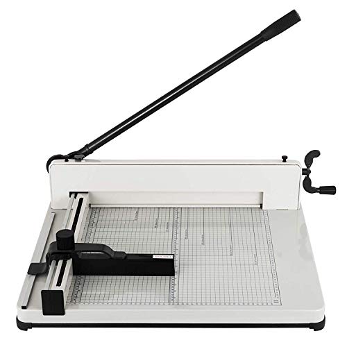 KANABEE A3/17 Inch Heavy Duty Guillotine Paper Trimmer Rim Cutter A3+ Size Commercial Metal Base with Large Capacity of 400 Sheets for Home, Office