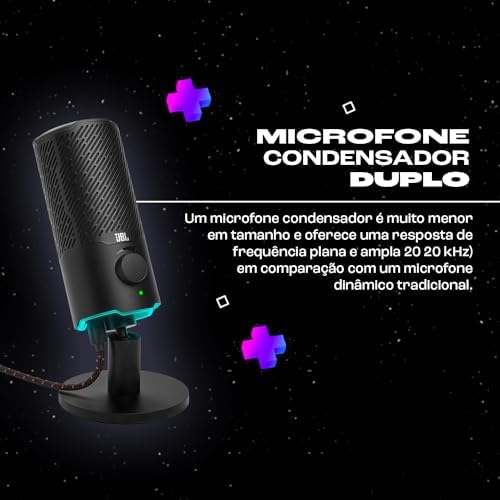 JBL Quantum Stream, Gaming Mikrofon, Kablolu, Siyah - Görsel 3