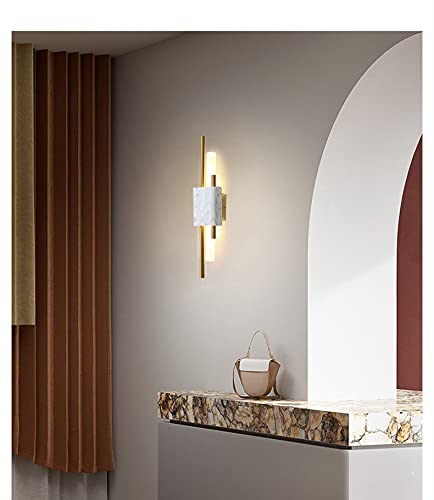 Applique en marbre véritable avec éclairage LED design moderne AMAZWI - 5
