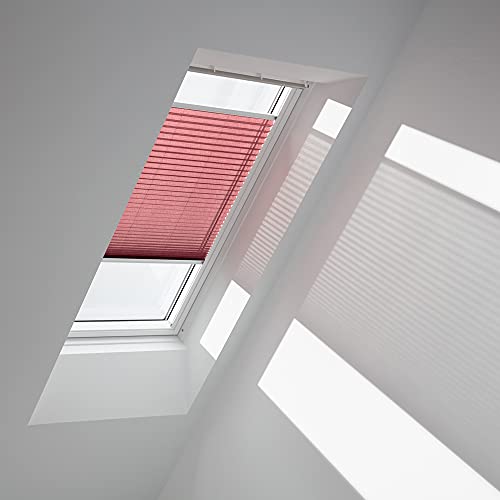 VELUX Original Plissee (FHL), Weisse Seitenschienen, MK08, Weinrot/FHL MK08 1279SWL