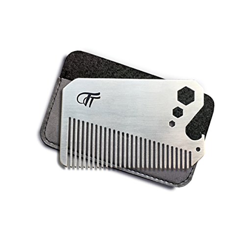 Tough & Tumble -"THE WALLET" Metal Comb with Leather Sheath